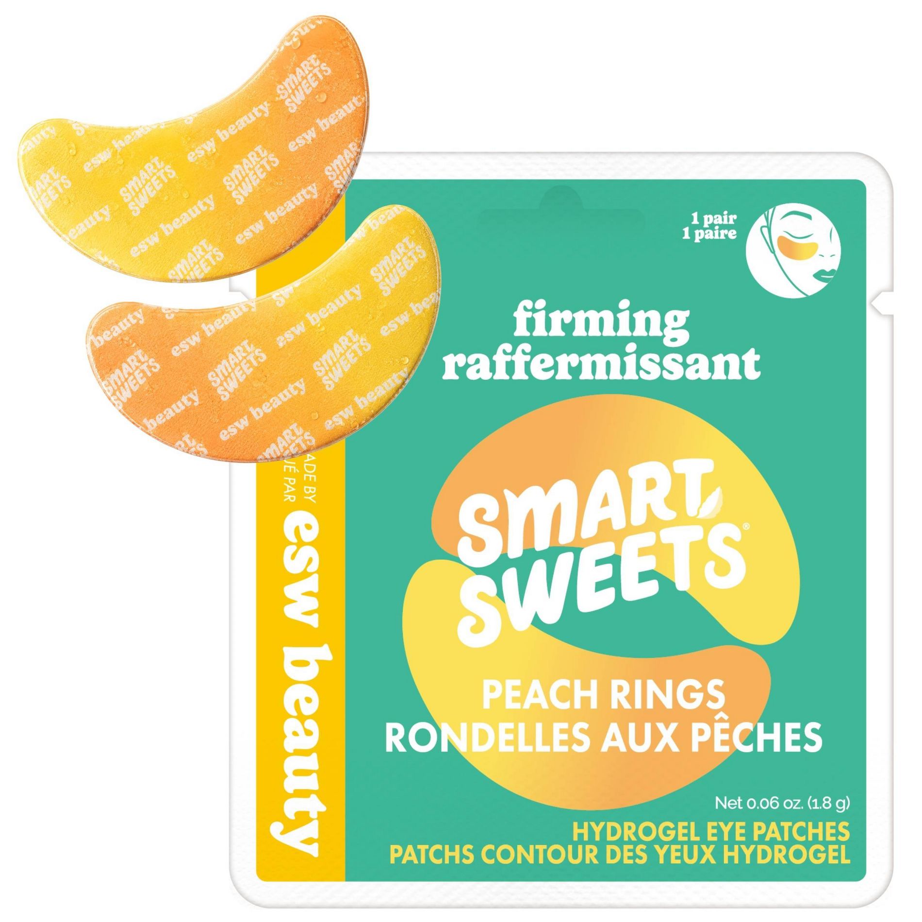 ESW Beauty Smart Sweets Firming Peach Rings Eye Masks - 2ct
