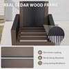 EAGLE PEAK Natural Cedar Wood Conversation Set, Outdoor Patio Furniture with 2 Ottomans and Coffee Table - 4 of 4