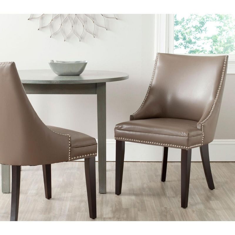 Afton 20"H Side Chair with Nail Heads (Set of 2)  - Safavieh, 2 of 6