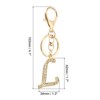 Unique Bargains Chic Stylish Zinc Alloy Gold Tone Initial Letter Keychain - 2 of 4