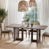67 inch Rectangle Brown Rattan Dining Table for 4-6 People Suitable for Dining Room and Living Room - 2 of 4