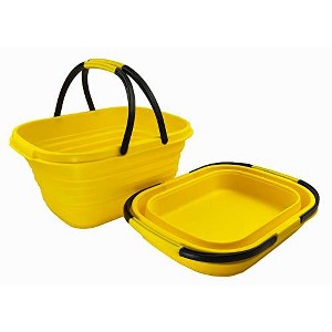 SAMMART 13L (3.4 Gallon) Collapsible Basket with Handle/Dual Handles - 1 of 4