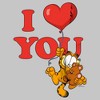Juniors Womens Garfield I Heart You T-Shirt - 2 of 4