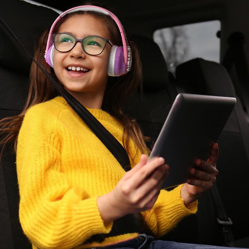 eKids Disney Princess Bluetooth Headphones with EZ Link, Over Ear Headphones for School, Home or Travel - Pink (Di-B64DP.EXV1OL), 4 of 5