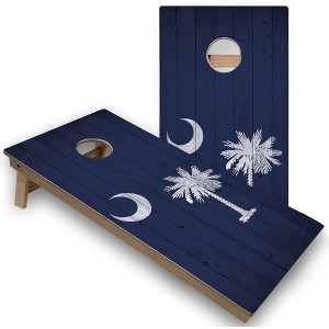 Skip's Garage South Carolina Flag Cornhole Board Set, Includes 2 Boards, 8 Bags - 1 of 4