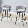 Infurnic Patio Counter and Bar Stools Soft 2 Sets, Suitable for Restaurant and Bar Use, Casual Seating in Living Room, Light Gray, 20.4"*15"*34.6" - 2 of 4