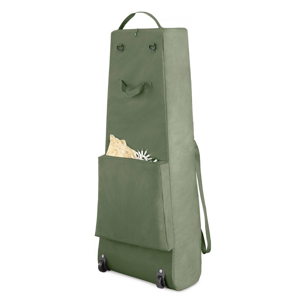 Whitmor Christmas Upright Tree Bag with Wheels Green: Polypropylene Storage for Trees, 55.5" Height, 12.43 Volume Capacity