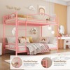 Twin Over Twin Bunk Bed with Ladder - Heavy Duty Metal Frame, 400 lb Weight Capacity, Full Safety Guardrail, Space-Saving Design (Gray) - 4 of 4
