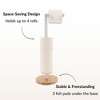 Evideco French Home Goods Freestanding Toilet Paper Holder Stand with Bamboo Base - 3 of 4
