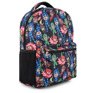 PJ Masks Heroes Unite Backpack - Featuring Catboy, Owlette, Gekko, and PJ Robot, Ready to Tackle Adventures Backpack Bag, Black - 1 of 4