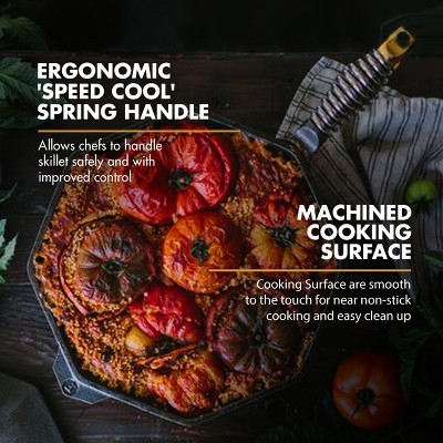 Bronze 12" Octagonal Cast Iron Skillet with Lid