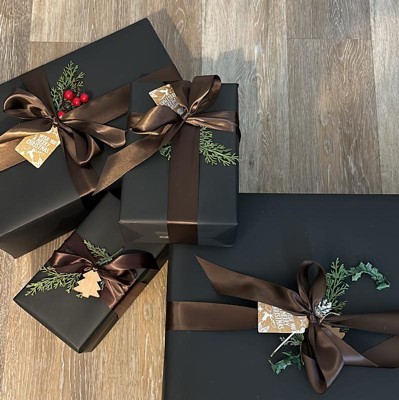 Matte Black Gift Wrap | Present Paper, 1/2 Ream 417 ft x 30 in