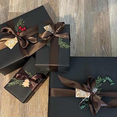 Plain Wrapping Paper Brown, Matt White, Matt Black By The Wedding