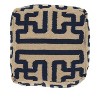 Livabliss Archive 18"H x 18"W x 18"D Transitional Beige Pouf - 3 of 3