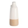Sagebrook Home Ceramic Bottle Vase, White/Tan, Decorative Table for Wedding, Home Decor - 2 of 4