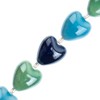 Crystal Lane DIY 12x9mm Ceramic Hearts Blue Mix 7" Designer Bead Strand - 4 of 4