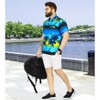 LA LEELA Mens Hawaiian Shirts Short Sleeve Button Down Shirt Men's Holiday Shirts Summer Beach Casual Aloha Tropical Shirts Funny - 2 of 4