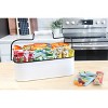 AuldHome Design Large White Rustic Caddy; 4-Section White Enamelware Farmhouse Style Organizer w/ Handle - 4 of 4