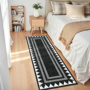 Garvee Modern Border Area Rug Washable Soft Low Pile Non Slip Rugs for Living Room Bedroom Home Decor - 1 of 4
