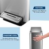 13.2 Gallon/50 L Step Trash Can with Lid Soft Close, Step Pedal, Fingerprint Resistant Narrow Rectangle Garbage Can with Removable Inner Bucket - 3 of 4