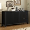 60" Sideboard Buffet Cabinet, Fluted Coffee Bar Cabinet with 2 Drawers, Accent Console Table, Storage Cabinet for Living Room Entryway Hallway - 2 of 4