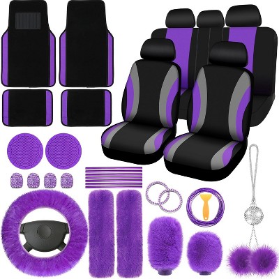 TruAIR 47-Piece Universal Car Interior Accessories Set with Seat Covers