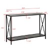 Syemin Console Tables Industrial Porch Table Narrow Console Sofa Table Couch Table Entryway Table Small Space Console, Gray, 47.24"*9.05"*29.13" - 3 of 4
