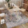 Angel Sar 5x7 Feet Flannel Faux Fur Area Rug, Vintage Pattern, Non Slip Backing, Machine Washable, for Living Room High Traffic Areas - 2 of 4