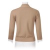Women’s 3/4 Sleeve Cropped Cardigan Sweaters Open Front Knit Short Bolero Shrugs - 4 of 4