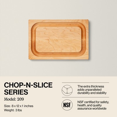 Maple Wood Reversible Cutting Board with Juice Groove