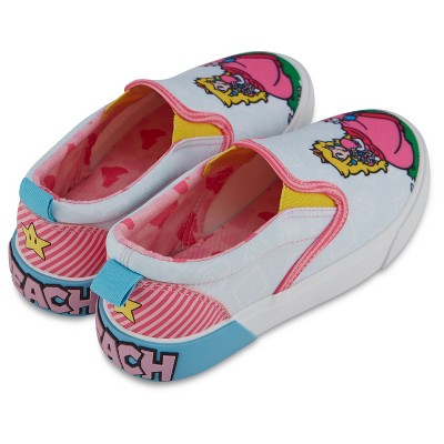 Nintendo Girls Nintendo Peach Slip On Sneakers - Super Mario Shoes - Mario, Luigi, Kirby and Donkey Kong Slip On Shoes (Pink, 13) — фото 5