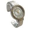 Olivia Pratt Round Face Rhinestone Bezel Textured Bangle Women Watch - 2 of 3