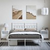 vidaXL White Metal Full Bed Frame with Headboard, Heavy-Duty, Under-Bed Storage, No Mattress - 3 of 4