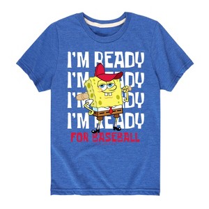 Boys' - SpongeBob SquarePants - Ready For Baseball Short Sleeve Graphic T-Shirt - 1 of 4