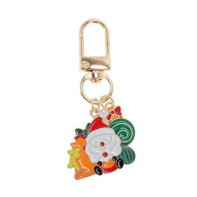 Unique Bargains Christmas Keychain Lobster Clasp Zinc Alloy Colorful 2.17" 1 Pc