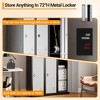 Tall metal storage cabinets, durable steel construction, breathable rust-proof design, secure and reliable, ideal for schools, gyms, and garages. - 2 of 4