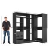 Aheaplus 72'' Set of 2 Corner Closet System with Drawers, Closet Organizer with Hanging Rods and Shelves Tower - 2 of 4