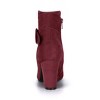 Allegra K Women's Round Toe Block Heel Ankle Booties - 4 of 4