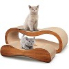 CHEERFUN 2 in 1 Cat Scratcher Cardboard Lounge Bed, Cat Scratching Board, Durable Board Pads Prevents Furniture Damage,Large - 2 of 4