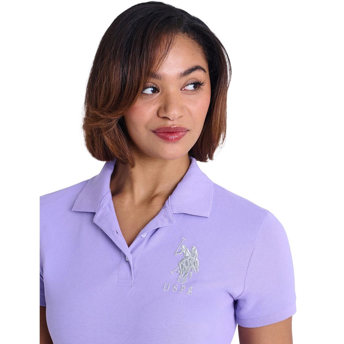 U.S Polo Assn. Women's Metallic Print Polo Shirt - thumbnail 8