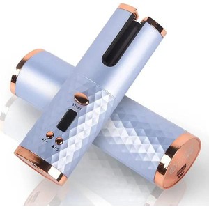 Cordless Auto Rotating Hair Curler Hair Waver Curling Iron Styling Tool Purple - 1 of 4