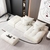 4PCS Modern Oversized Modular Sofa, DIY Layout Sofa with Ottoman and Armrest, Tufted Sofa with Chenille Fabric Pillows-Baofuwish - 3 of 4