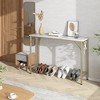 Narrow Console Table, Gold Sofa Table with Outlets, Behind Couch Table for Living Room, Hallway Table for Entryway - 2 of 4