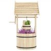 Resenkos Wood Wishing Well for Outside with Hanging Bucket, Wishing Well Planter with Drain Hole for Garden Patio, Natural - 3 of 4