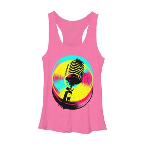 Women's Design By Humans Colors and Records By clingcling Racerback Tank Top - 1 of 3
