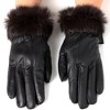 Alpine Swiss Womens Leather Dressy Gloves Faux Fur Trim Cuff Thermal Lining - 3 of 4