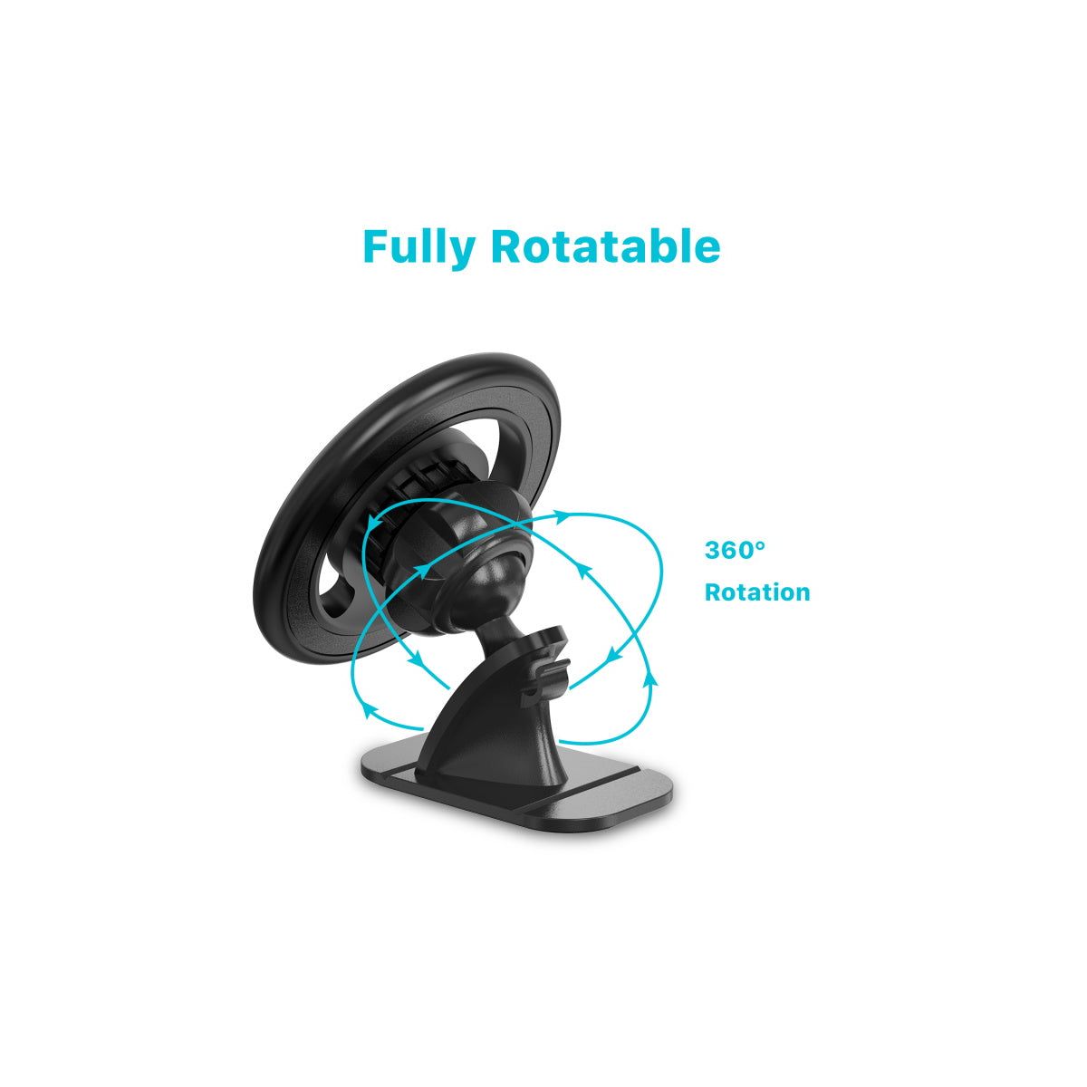 MyBat Pro 3-in-1 Magnetic Car Mount – Hands-Free Phone Holder for Car - Black - thumbnail 6