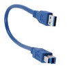 Unique Bargains Plastic Metal High-Speed Transmission Wide Compatibility USB Cable 0.3 M/1Ft  Blue 1 Pc - 2 of 4