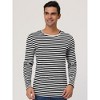 Lars Amadeus Men's Casual Striped Crew Neck Long Sleeve Pullover T-Shirt - 3 of 4
