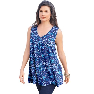 Roaman's Women's Plus Size Swing Ultimate Tank